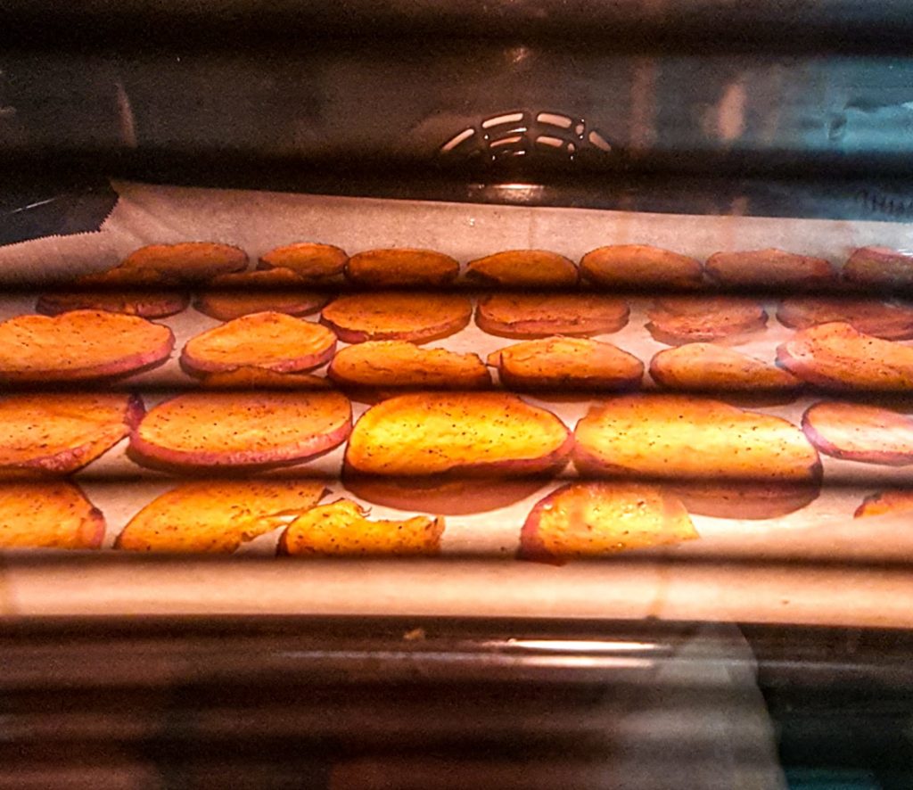 Vegan Recipes Cacao-Shamaness Vegan Sweet Potato Chips Oven Baked