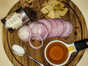 Vegan Recipes Cacao-Shamaness ingredients for Red Pickled Onion Recipe