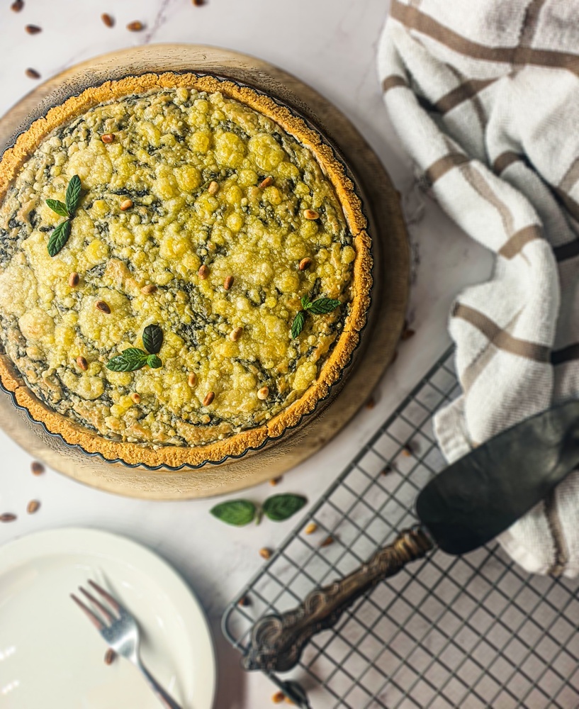 Vegan Recipes Cacao-Shamaness Vegan Spinach and Cashew Cheese Quiche