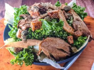 Vegan Recipes Cacao-Shamaness Vegan Kale Caesar Salad