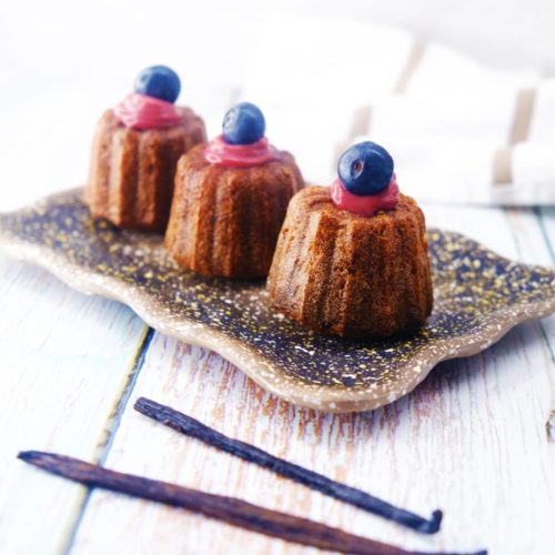 Vegan Recipes Cacao-Shamaness Vegan Canelé with Raspberry Chocolate Ganache