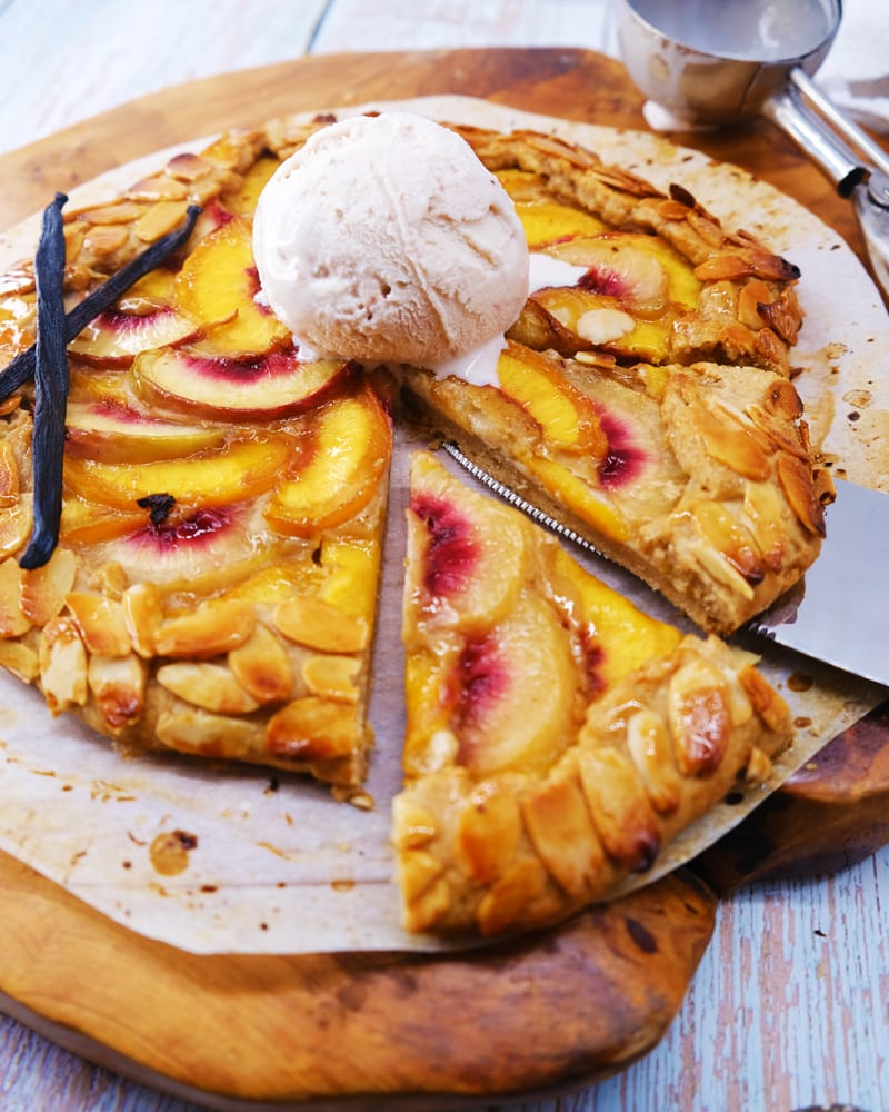 Peach Cream Pie - Gretchen's Vegan Bakery