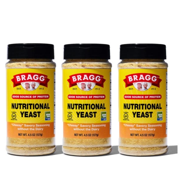 Bragg Nutritional Yeast Seasoning – Vegan, Gluten Free Cheese Flakes – Good Source of Protein & Vitamins – Nutritious Savory Parmesan Cheese Substitute