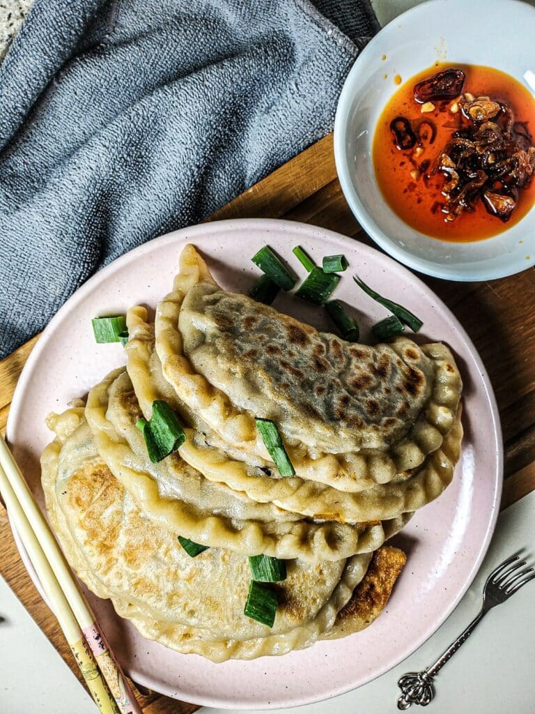 Vegan Recipes Cacao-Shamaness Vegan Chinese Chive Tofu Pockets