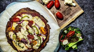 Vegan Recipes Cacao-Shamaness GF Vegan Cauliflower Pizza Crust