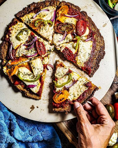 Vegan Recipes Cacao-Shamaness GF Vegan Cauliflower Pizza Crust